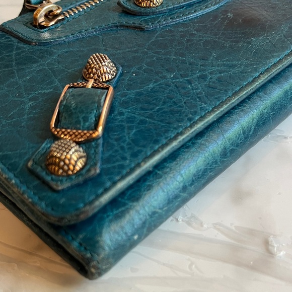 Balenciaga Continental Lambskin Leather Wallet - Picture 14 of 15